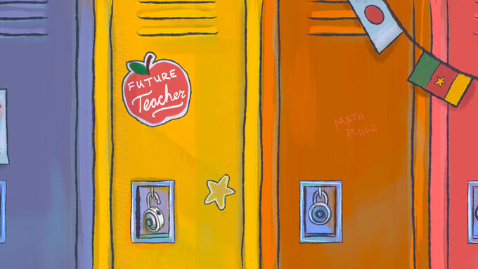 Colourful lockers