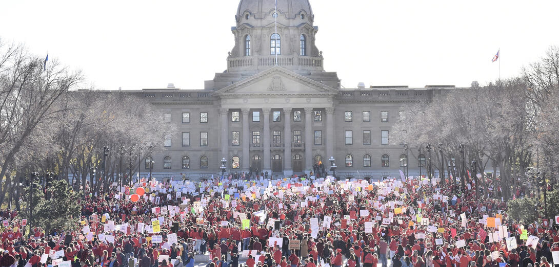 A photo of rally participants