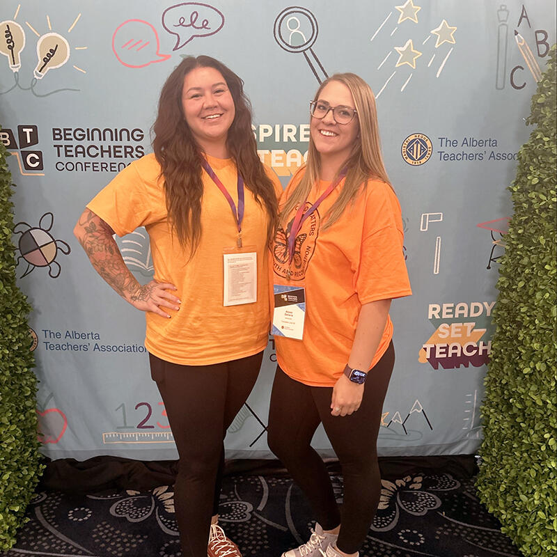 teachers at a conference