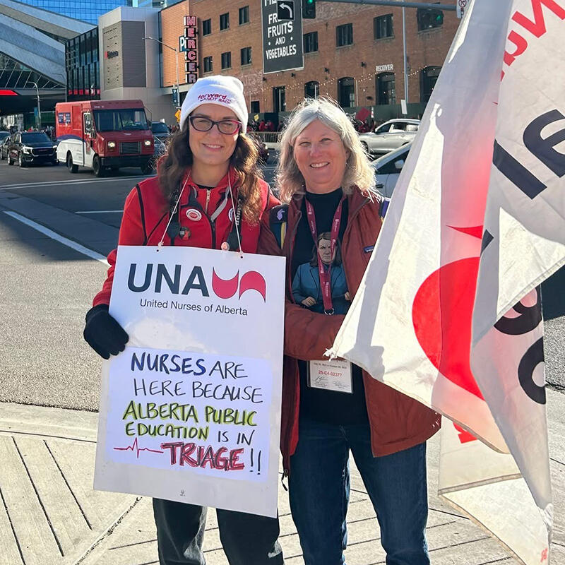 Members of the United Nurses of Alberta