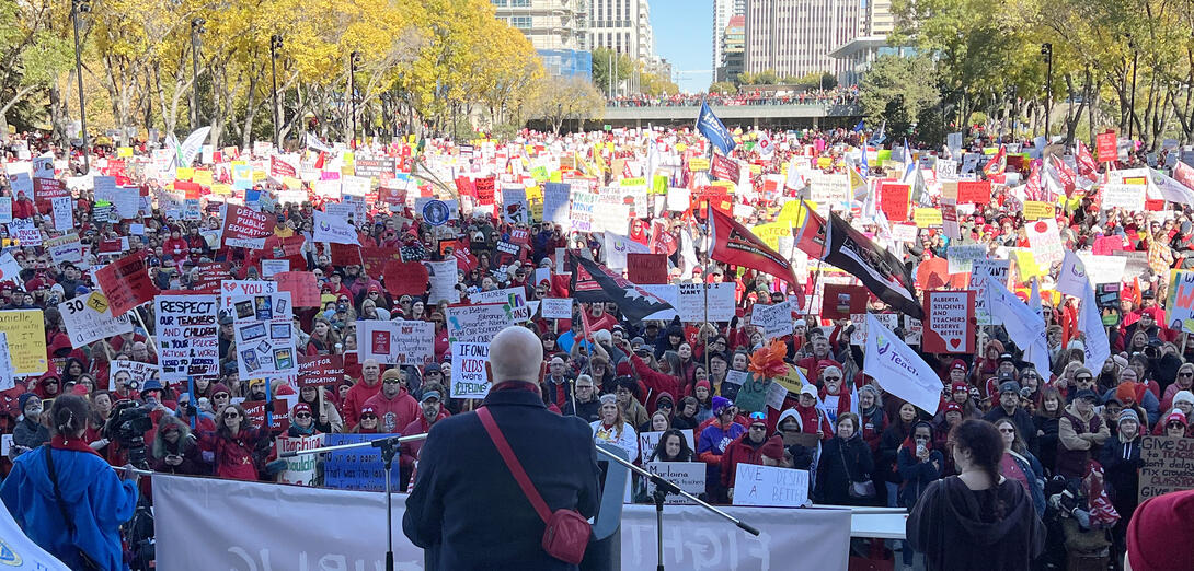 A view of the crowd at a recent rally