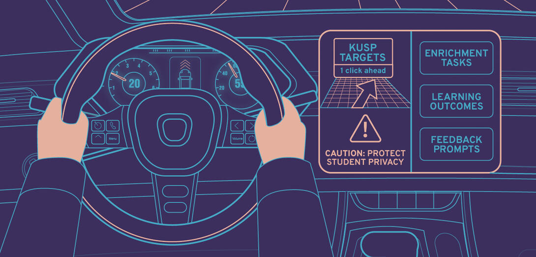 Illustration of a car dashboard